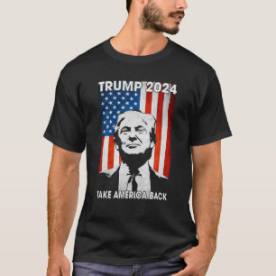 Camiseta Donald Trump 2024 recuperó la bandera estadounide