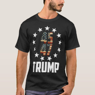 Camiseta Donald Trump 2024 recuperó la bandera estadouniden