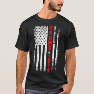 Camiseta Donald Trump 2024 recuperó la bandera estadouniden
