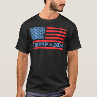 Camiseta Donald Trump 2024 recuperó la bandera estadouniden