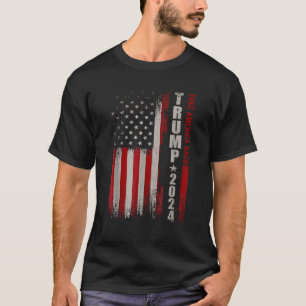 Camiseta Donald Trump 2024 recuperó la bandera estadouniden