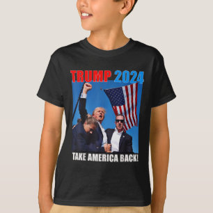 Camiseta Donald Trump 2024 recuperó la bandera estadouniden