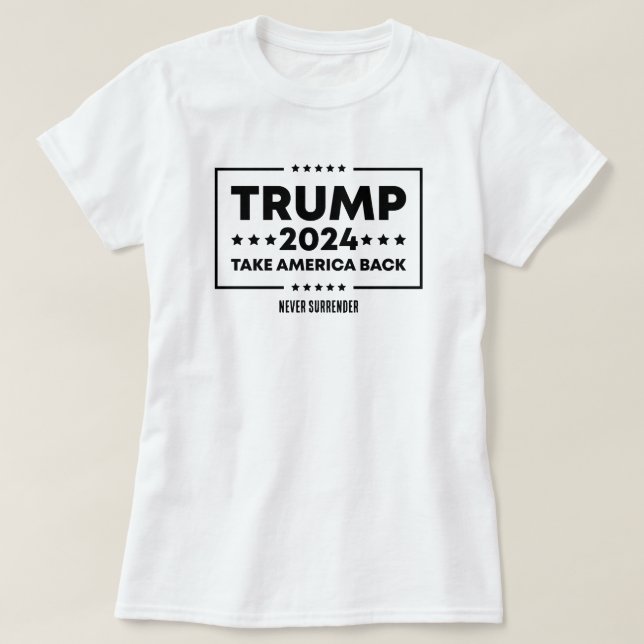Camiseta Donald Trump 2024 retrotrae a Estados Unidos a las (Diseño del anverso)