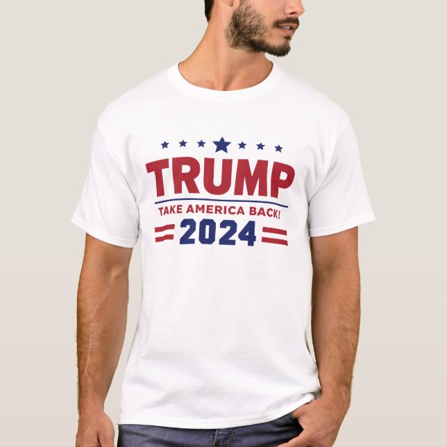 Camiseta Donald Trump 2024 retrotrae a Estados Unidos las e (Anverso)