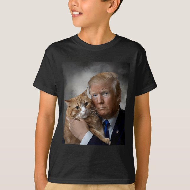 Camiseta Donald Trump And Cat Funny Trump And Cat, Litical  (Anverso)