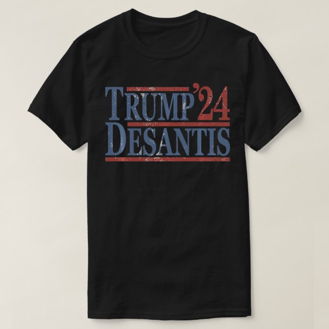 Camiseta Donald Trump antiguo y angustiado Ron DeSantis 200 (Diseño del anverso)