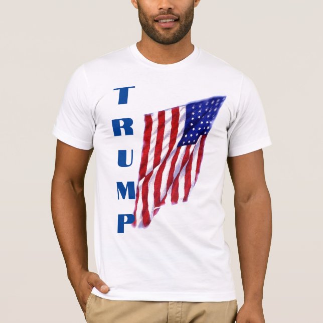Camiseta Donald Trump: arte pop de la bandera estadounidens (Anverso)