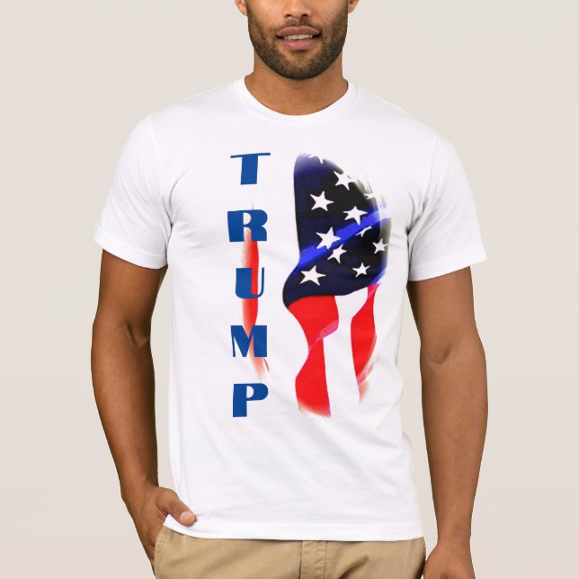 Camiseta Donald Trump: arte pop de la bandera estadounidens (Anverso)