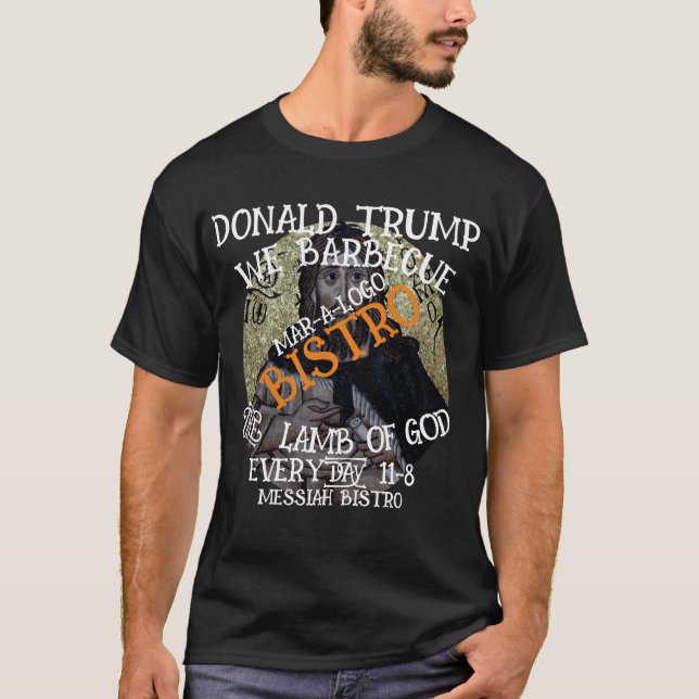 CAMISETA DONALD TRUMP BARBECAMOS LA CAPA DE DIOS TODOS LOS  (Anverso)