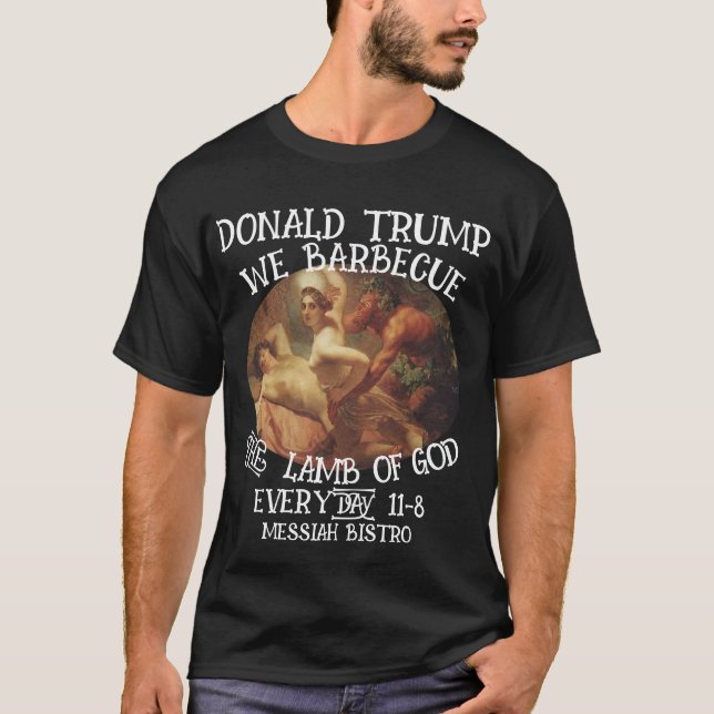 CAMISETA DONALD TRUMP BARBECAMOS LA CAPA DE DIOS TODOS LOS  (Anverso)