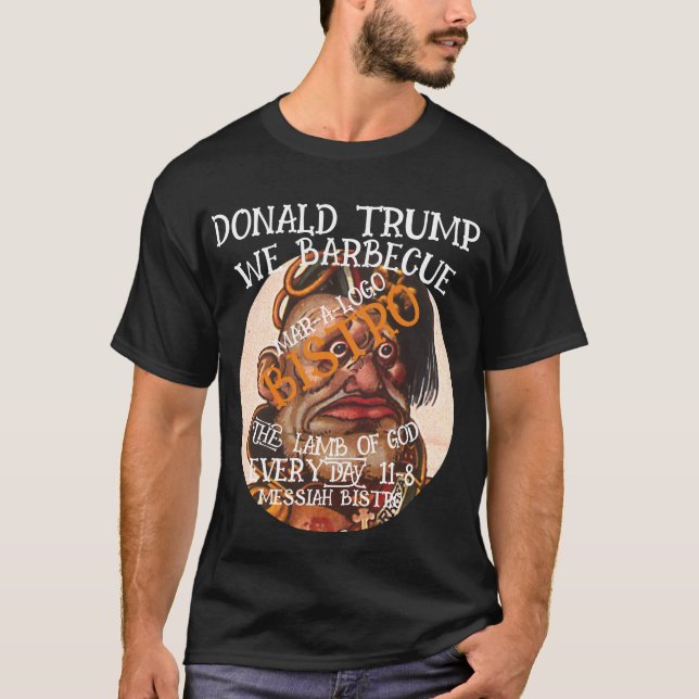 CAMISETA DONALD TRUMP BARBECAMOS LA CAPA DE DIOS TODOS LOS  (Anverso)