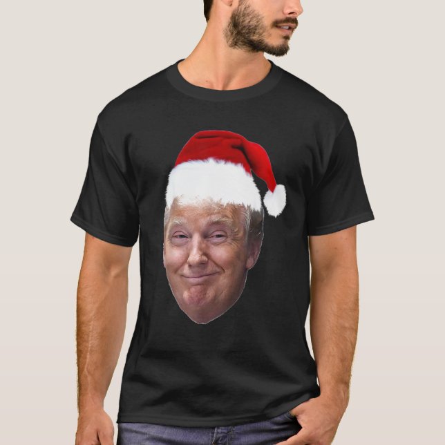 Camiseta Donald Trump Christmas Funny MAGA santa hat 624png (Anverso)