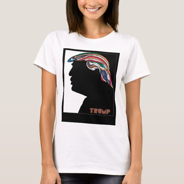 Camiseta Donald Trump Combover psicodélico (Anverso)