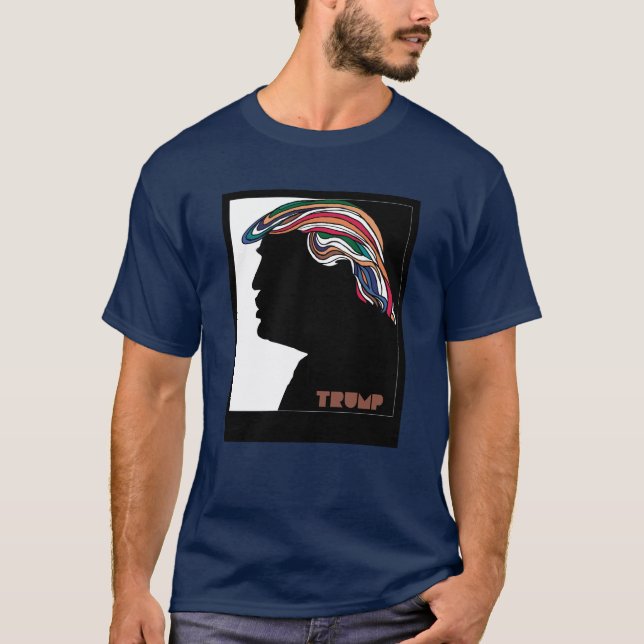 Camiseta Donald Trump Combover psicodélico (Anverso)