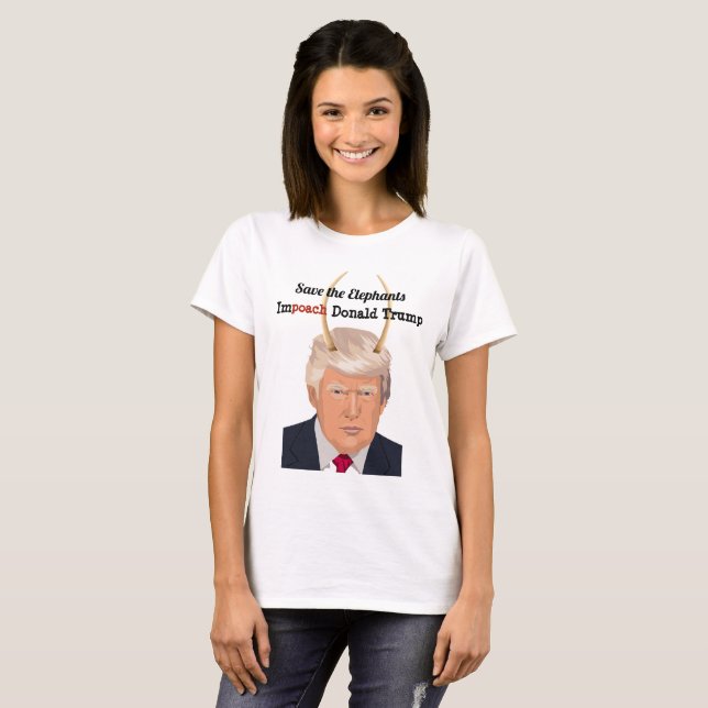 Camiseta Donald Trump con los cuernos del diablo del (Anverso completo)