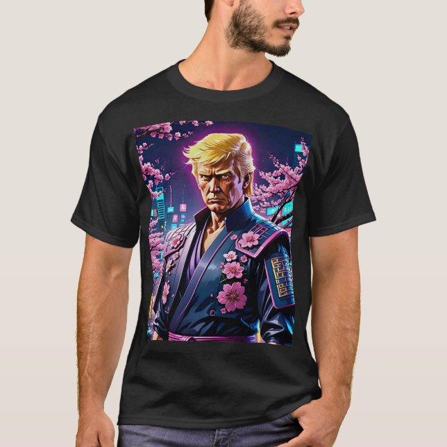 Camiseta Donald Trump Cyberpunk Samurai Warrior Tee (Anverso)