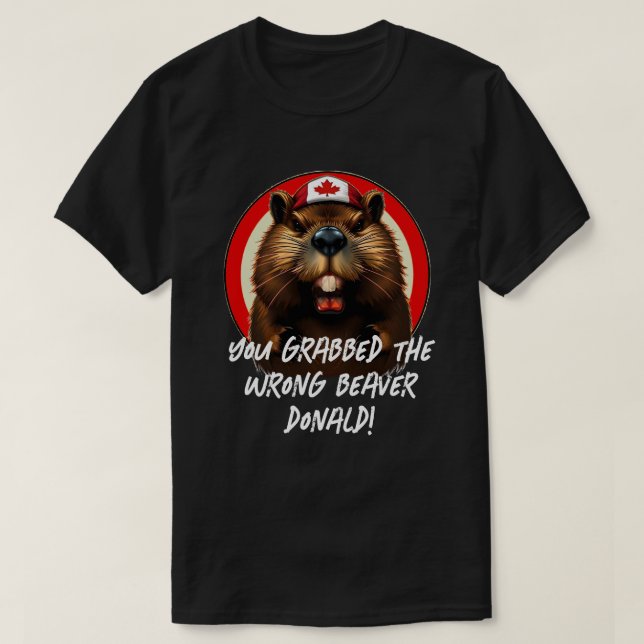 Camiseta Donald Trump, el "castor equivocado" canadiense (Diseño del anverso)