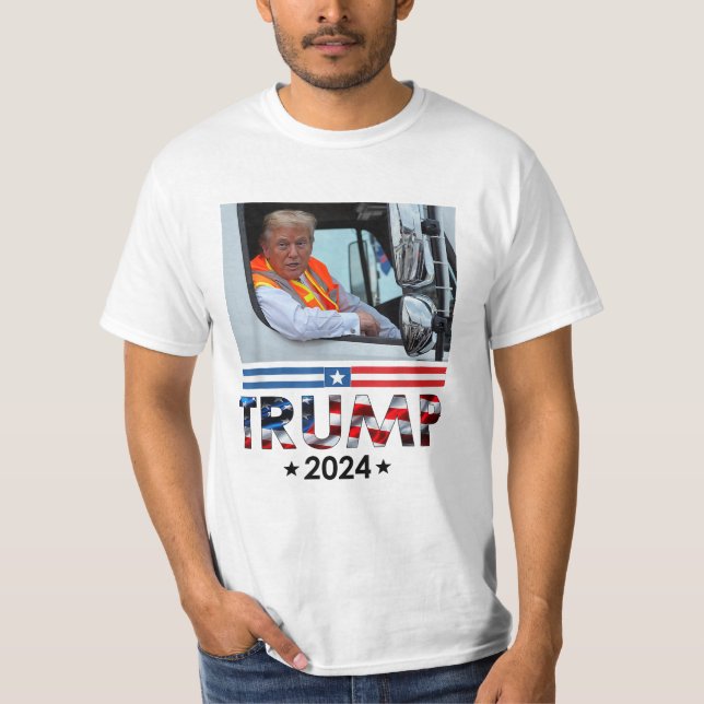 Camiseta Donald Trump en el equipo de camiones de basura (Anverso)
