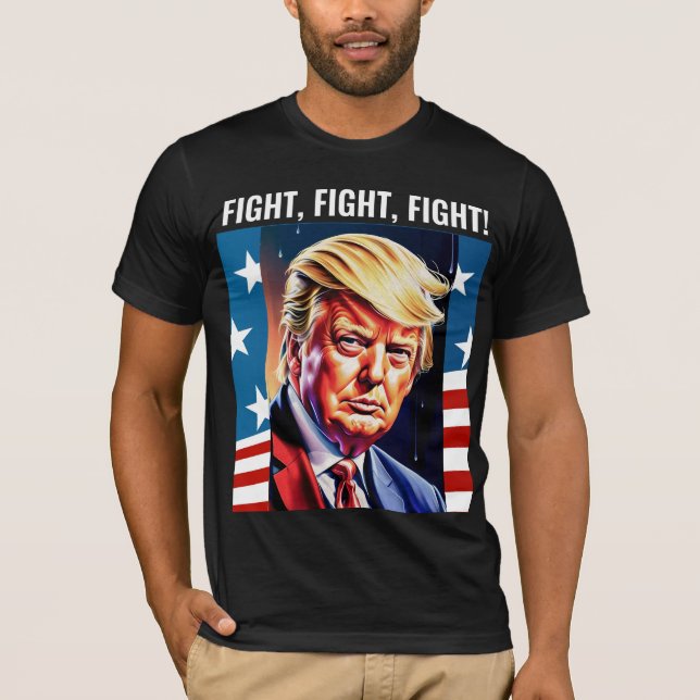 CAMISETA DONALD TRUMP, FIGHT, FIGHT, FIGHT 2024 T-SHIRTS (Anverso)