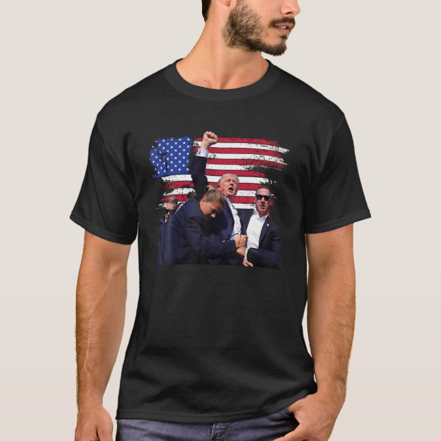 Camiseta Donald Trump Fist Saluda al norteamericano Butler  (Anverso)