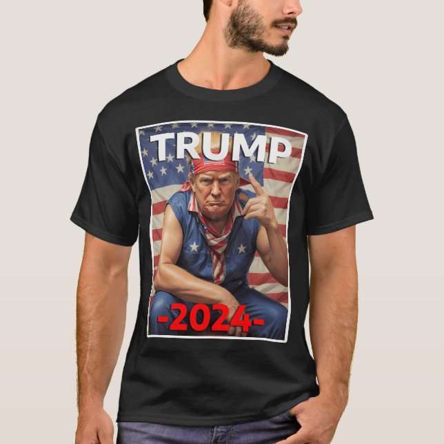 Camiseta Donald Trump For President 2024 - Maga (Anverso)