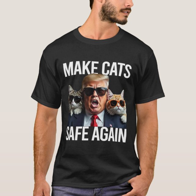 Camiseta Donald Trump hace que los gatos vuelvan a estar se (Anverso)