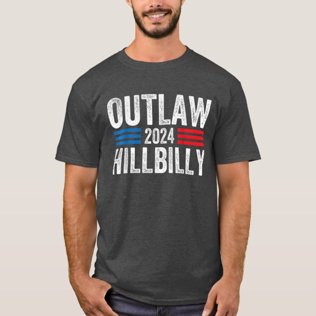 Camiseta Donald Trump J.D. Vance Outlaw Hillbilly (Anverso)