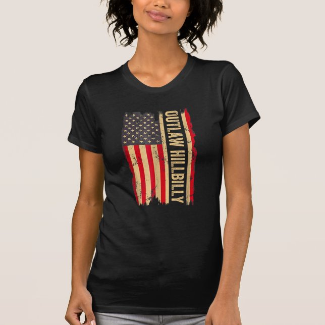 Camiseta Donald Trump J.D. Vance Outlaw Hillbilly (Anverso)