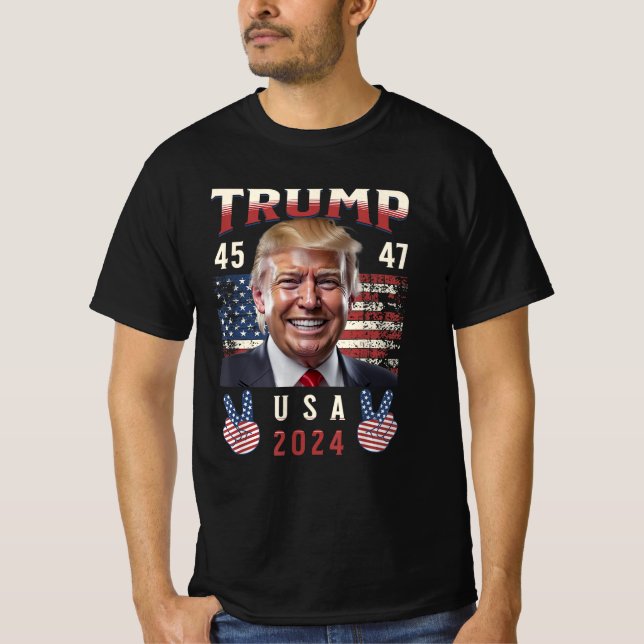 Camiseta Donald Trump J.D. Vance recuperó a Estados Unidos (Anverso)