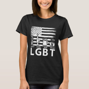Camiseta Donald Trump Lgbt Liberty Guns Beer
