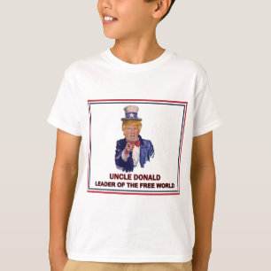 Camiseta ¡Donald Trump/líder del tío Sam del mundo libre!