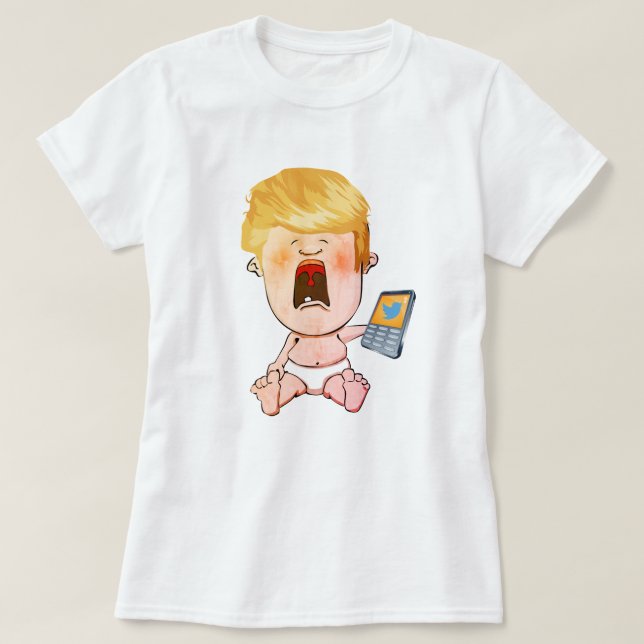 Camiseta Donald Trump llorando bebé (Diseño del anverso)