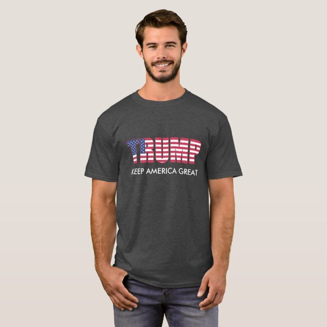 Camiseta Donald Trump - Mantener a Estados Unidos grande (Anverso completo)