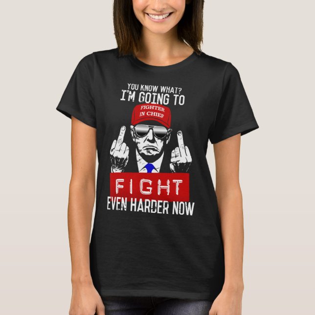 Camiseta Donald Trump Middle Finger Flipping Off Pro Republ (Anverso)