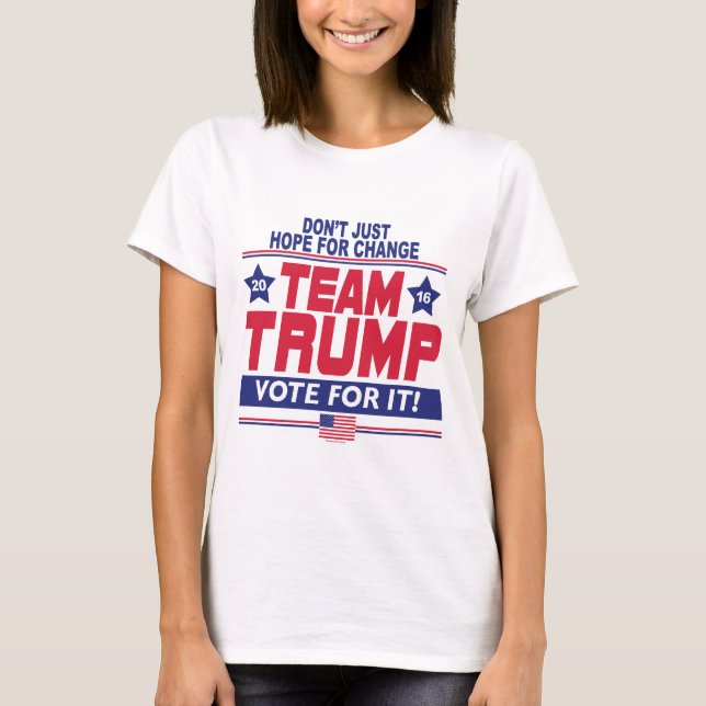 Camiseta Donald Trump para el presidente 2016 (Anverso)