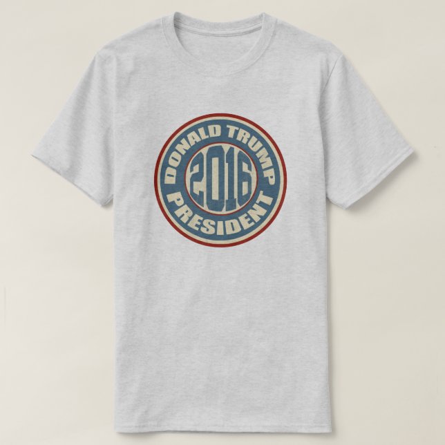 Camiseta Donald Trump para el presidente en 2016 (Diseño del anverso)