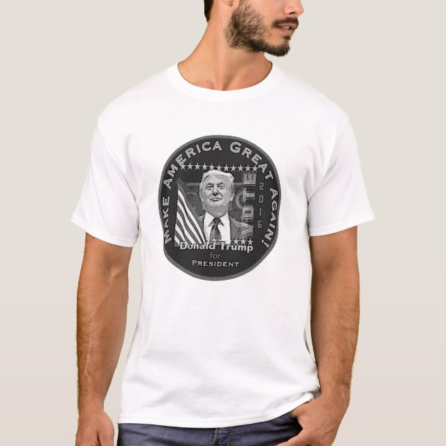Camiseta Donald Trump para el presidente en 2016 (Anverso)