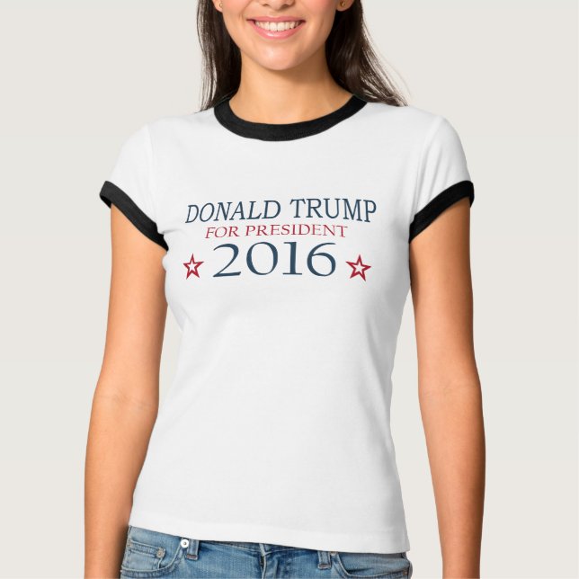Camiseta Donald Trump para presidente 2016 (Anverso)