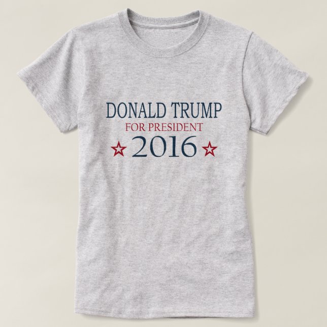 Camiseta Donald Trump para presidente 2016 (Diseño del anverso)