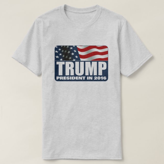 Camiseta Donald Trump para presidente 2016 (Diseño del anverso)