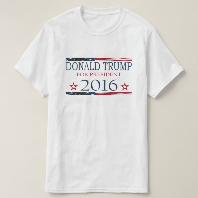 Camiseta Donald Trump para presidente 2016 (Diseño del anverso)