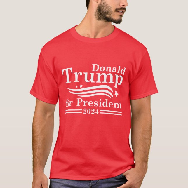 Camiseta Donald Trump para presidente 2024 (Anverso)