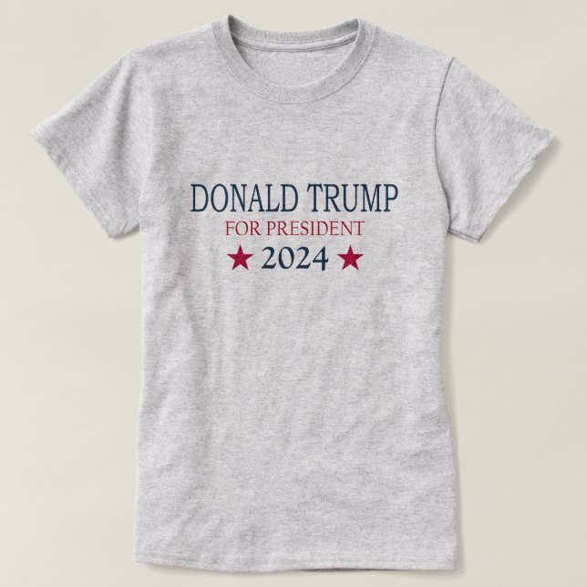 Camiseta Donald Trump para presidente 2024 (Diseño del anverso)
