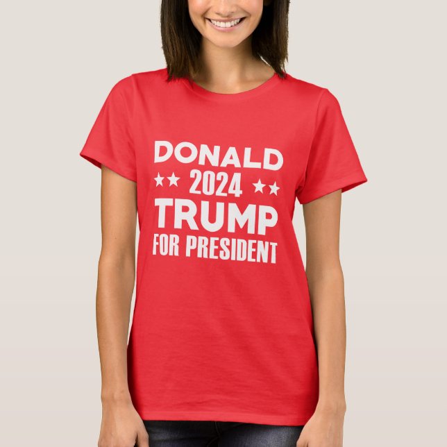 Camiseta Donald Trump para presidente 2024 (Anverso)