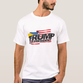 Camiseta Donald Trump para presidente (con pelo) Tee