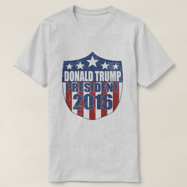 Camiseta Donald Trump para presidente Shield (Diseño del anverso)