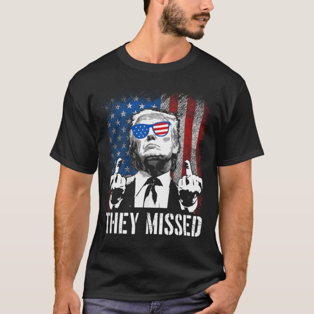 Camiseta Donald Trump perdido disparó a Trump la caída esta (Anverso)