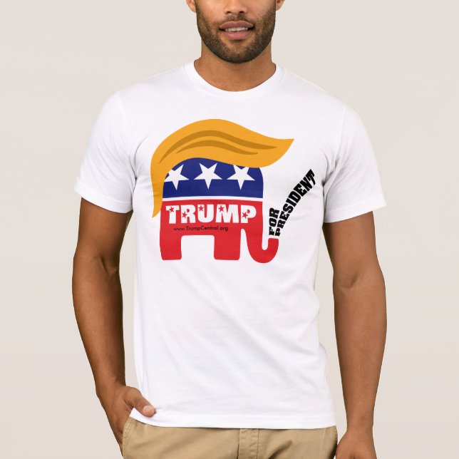 Camiseta Donald Trump por el presidente GOP Elephant Hair (Anverso)