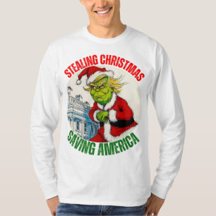 CAMISETA DONALD TRUMP - ROBAR NAVIDADES, SALVAR A ESTADOS U