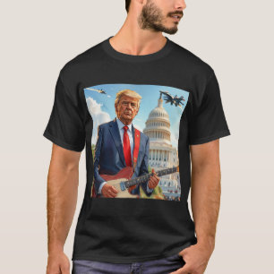 Camiseta Donald Trump tocando guitarra eléctrica en el Capi